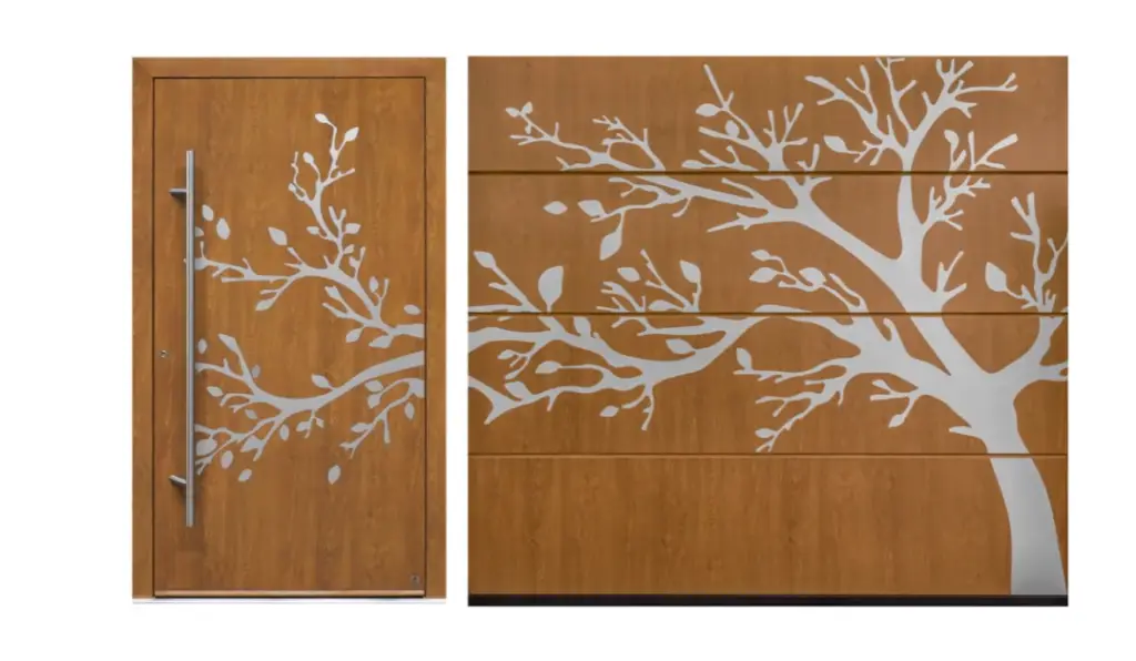 Aluminium Decor Garage Door and Matching Entry Door